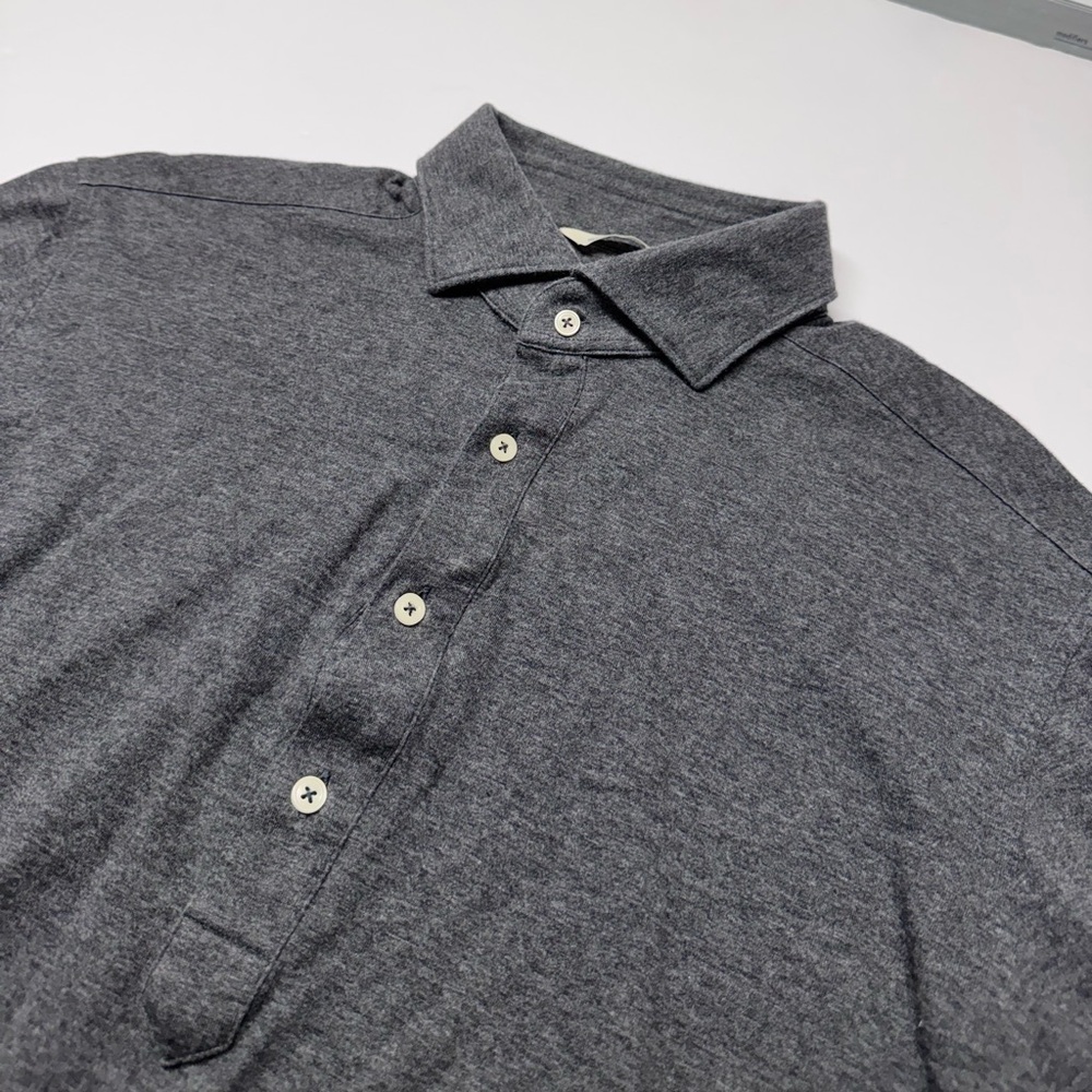 SUITSUPPLY Long Sleeve Button Up Mens L Grey Pure Cotton Extra Slim Fit